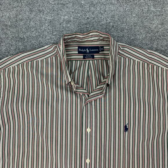 Vintage Ralph Lauren Shirt Mens XL Blake Button Down Striped Long Sleeve 90s - Picture 4 of 12